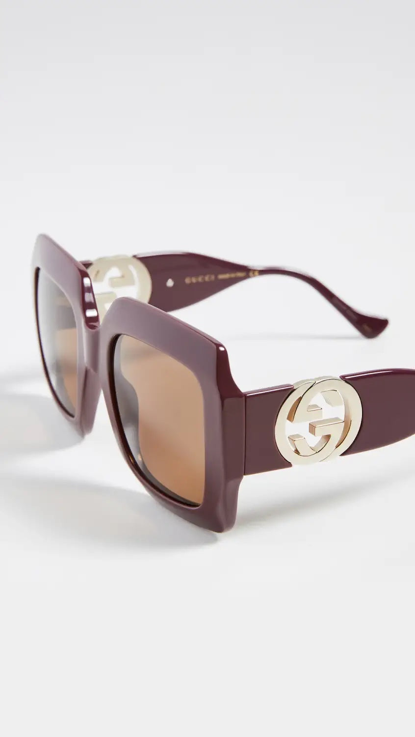 GUCCI GG OVERSIZED SQUARE SUNGLASSES
