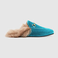 GUCCI PRINCETOWN HORSEBIT VELVET MULES
