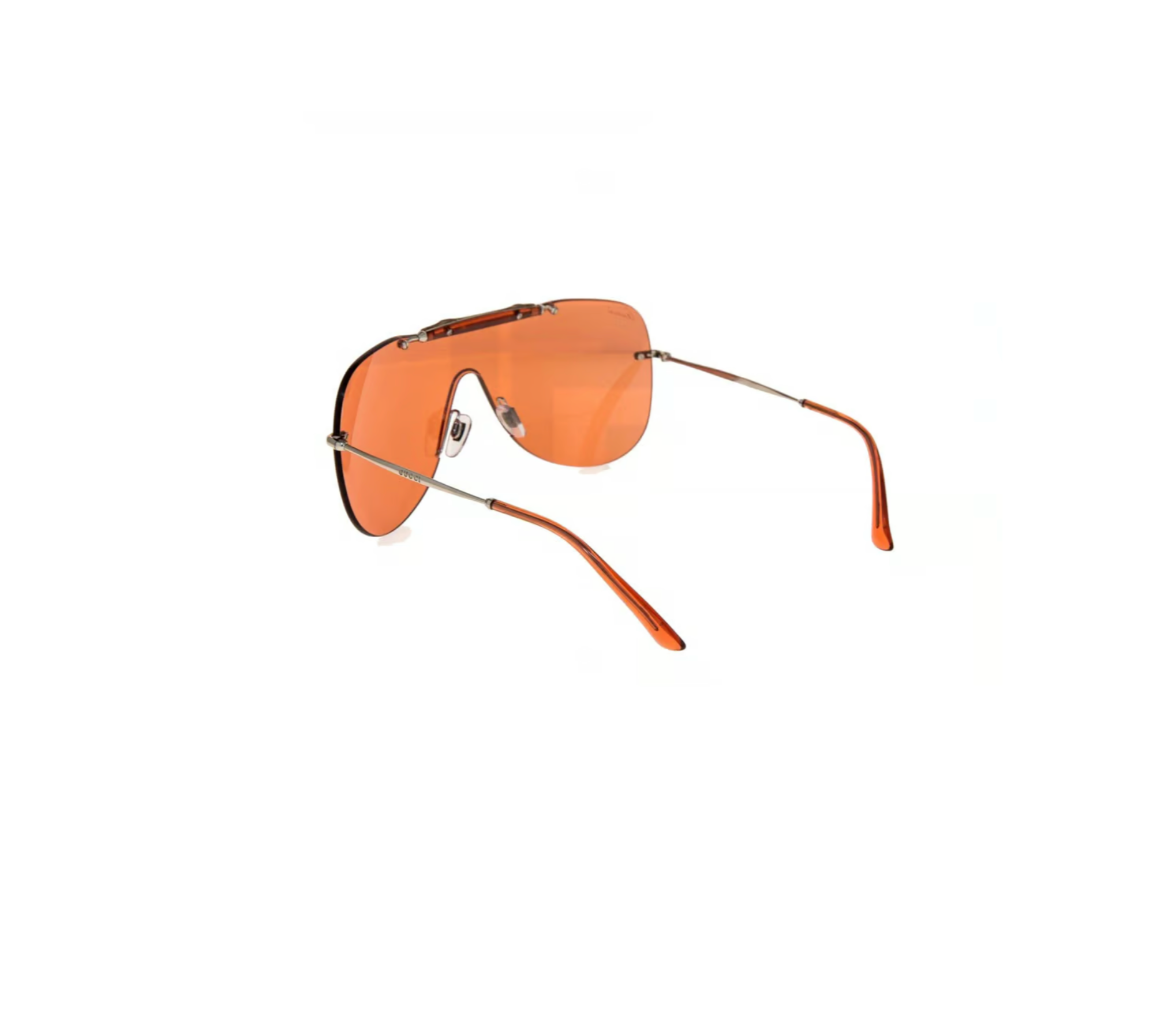 GUCCI PALLADIUM PINK BAMBOO MIRRORED SUNGLASSES