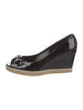 GUCCI HORSEBIT ACCENT WEDGE HEEL ESPADRILLES