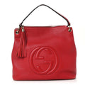 GUCCI LARGE PEBBLED CALFSKIN SOHO CONVERTIBLE HOBO BAG