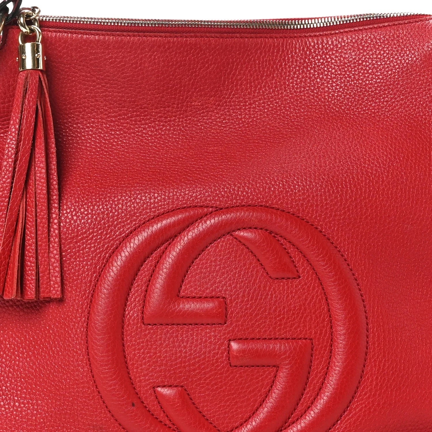 GUCCI LARGE PEBBLED CALFSKIN SOHO CONVERTIBLE HOBO BAG