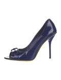 GUCCI HORSEBIT PATENT PEEP TOE PUMPS