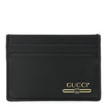 GUCCI PLUTONE CALFSKIN LEATHER LOGO CARD CASE