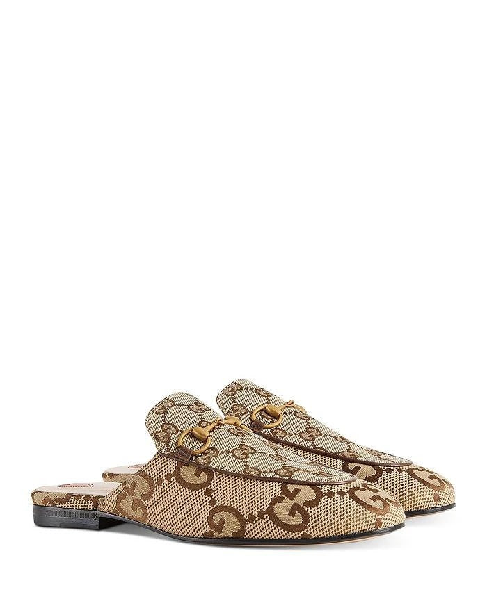 GUCCI JUMBO GG MONOGRAM PRINCETOWN LOAFER MULES