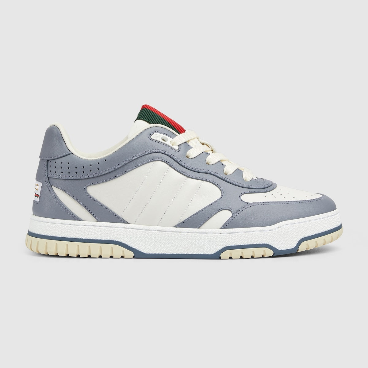 GUCCI RE-WEB MEN'S LEATHER SNEAKERS