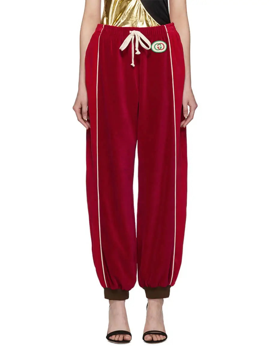 GUCCI CHENILLE DRAWSTRING LOUNGE PANTS