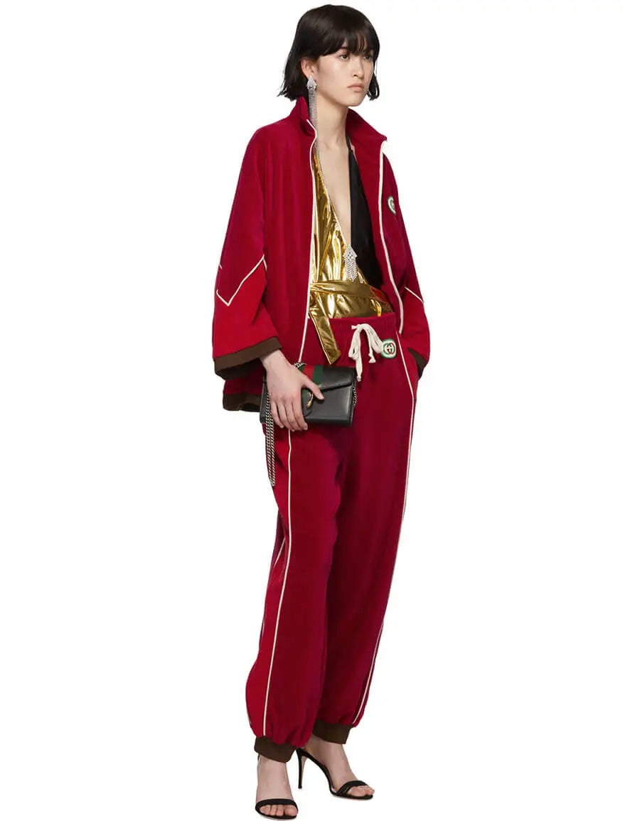 GUCCI CHENILLE DRAWSTRING LOUNGE PANTS