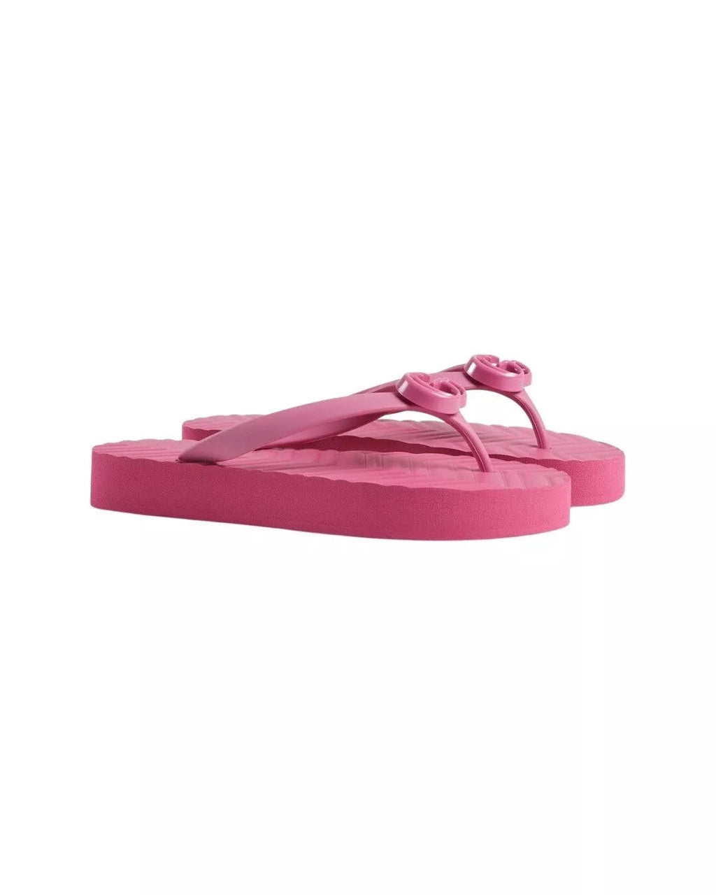 GUCCI CHEVRON GG THONG SLIDE SANDALS