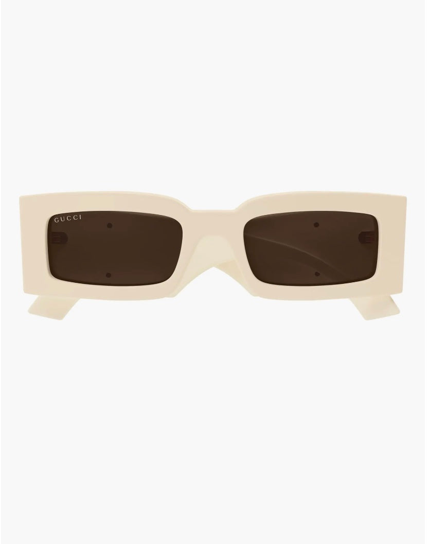 GUCCI GENE GG RECTANGLE FRAME SUNGLASSES