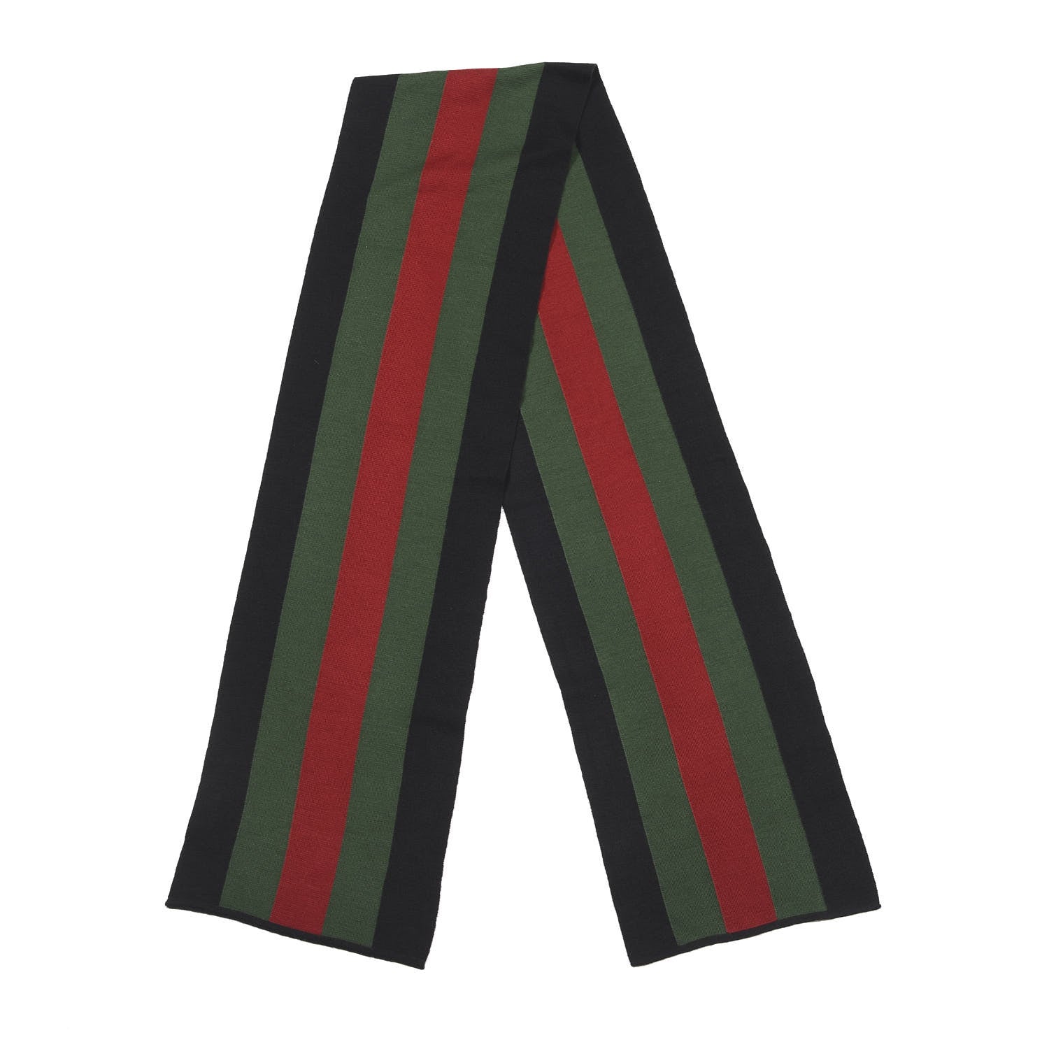 GUCCI SILK WOOL WEB KNIT SCARF