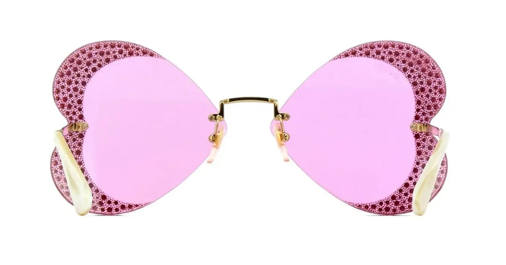 GUCCI SPECIAL EDITION CRYSTAL ENCRUSTED HEART SUNGLASSES