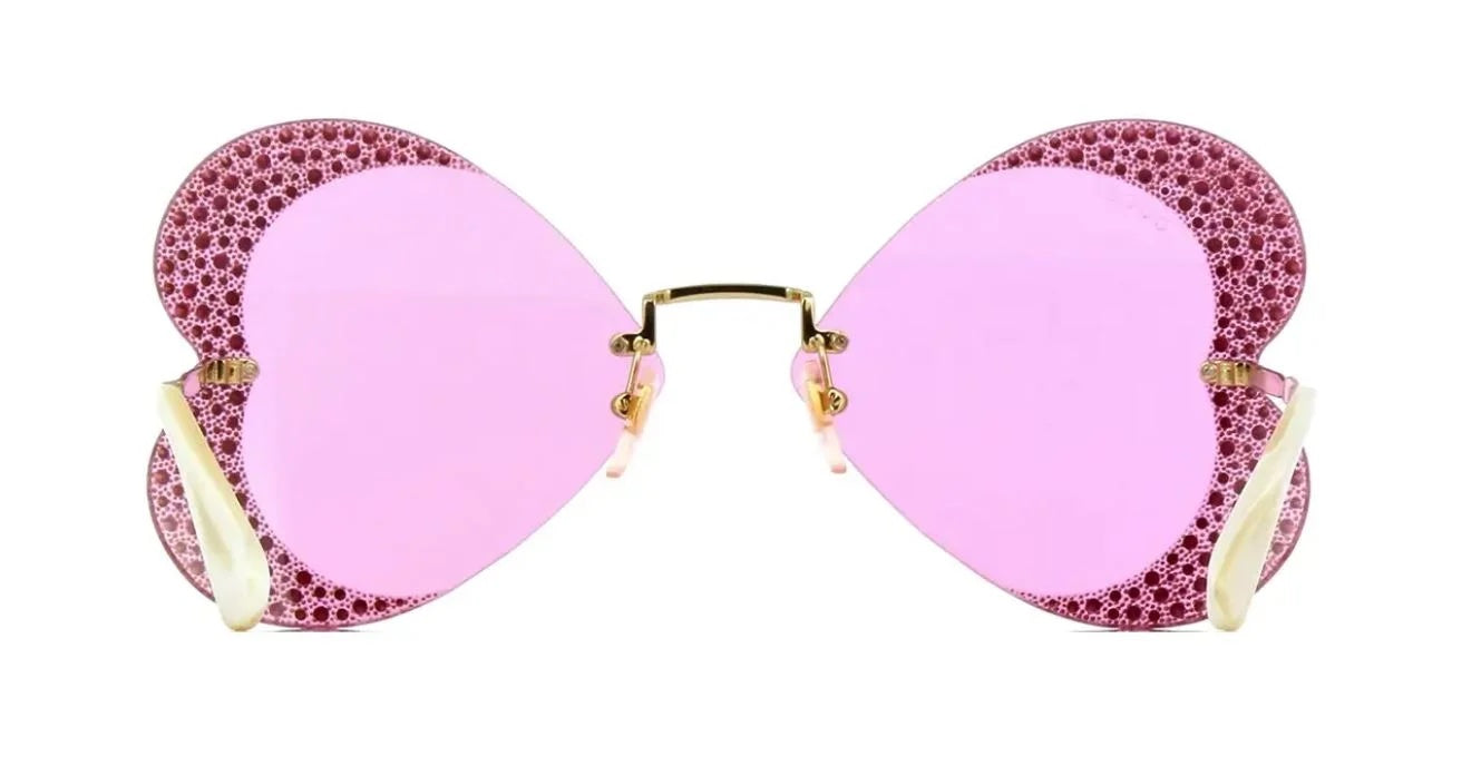 GUCCI SPECIAL EDITION CRYSTAL ENCRUSTED HEART SUNGLASSES