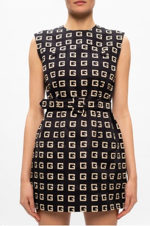 GUCCI SQUARE G FAILLE MINI DRESS