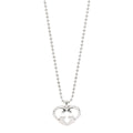 GUCCI STERLING SILVER BRITT HEART PENDANT NECKLACE