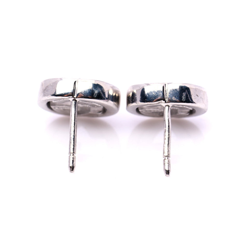 GUCCI INTERLOCKING GG STERLING SILVER STUD EARRINGS