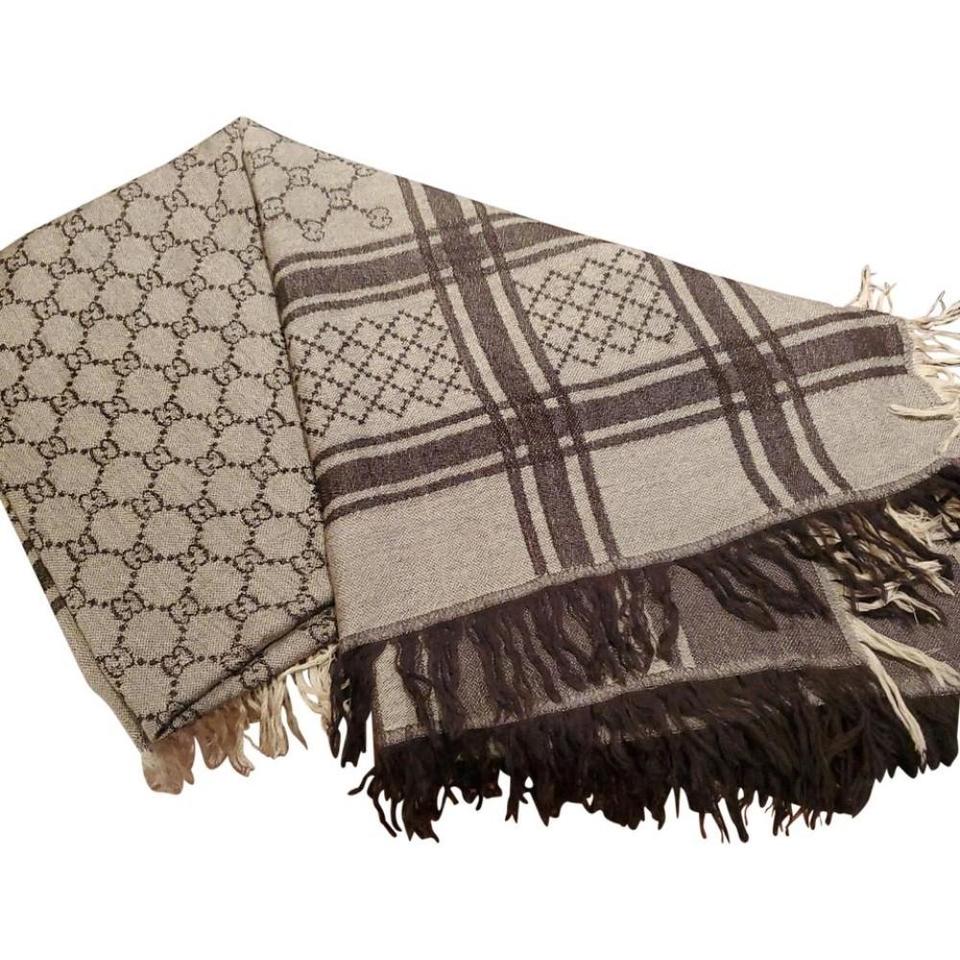 GUCCI GG SURVIVE SILK SCARF SHAWL WRAP
