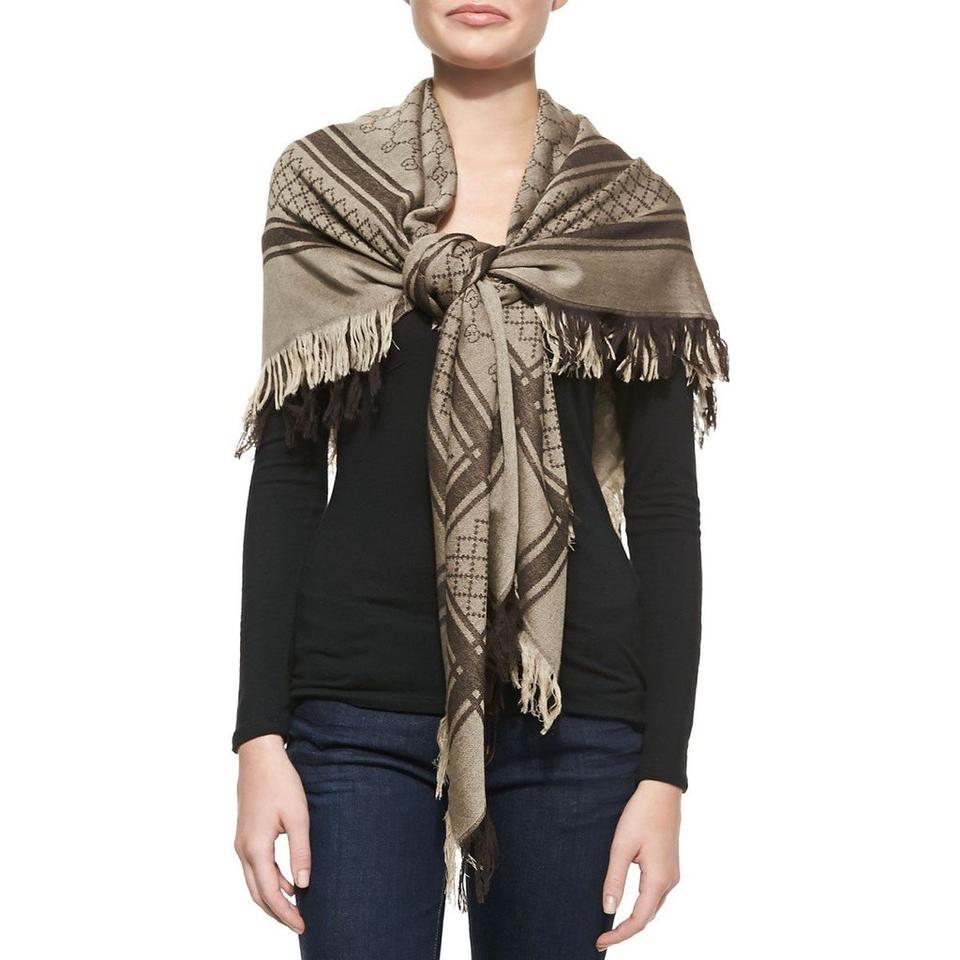 GUCCI GG SURVIVE SILK SCARF SHAWL WRAP