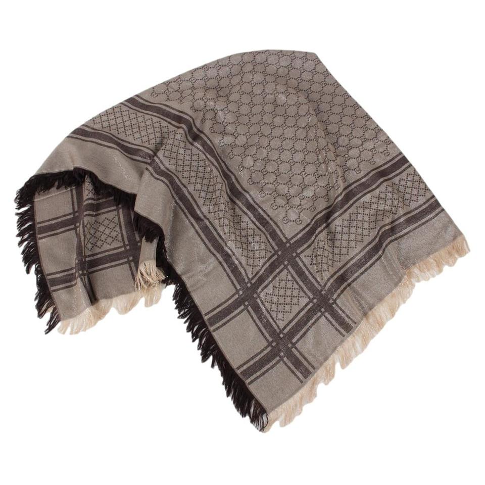 GUCCI GG SURVIVE SILK SCARF SHAWL WRAP