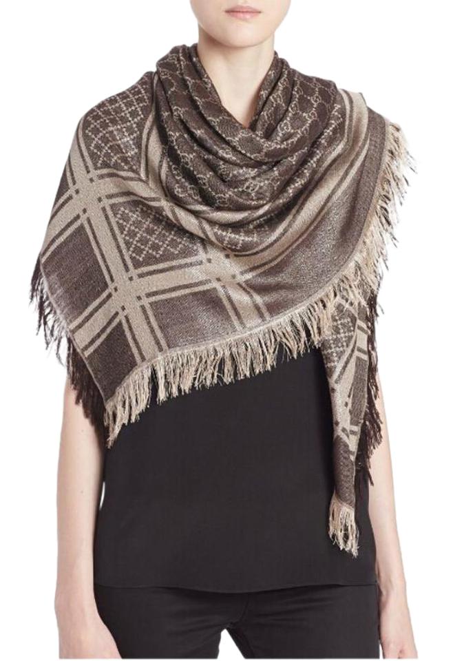 GUCCI GG SURVIVE SILK SCARF SHAWL WRAP