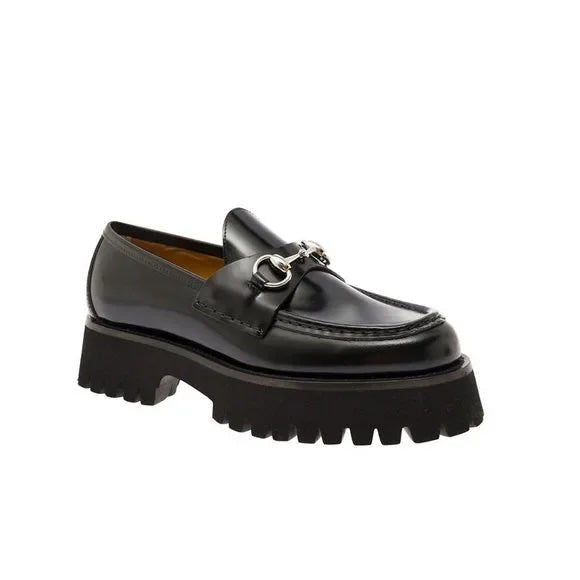 GUCCI SYLKE HORSEBIT LEATHER LOAFERS