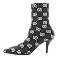 GUCCI TECHNICAL JERSEY KNIT GG MONOGRAM ANKLE BOOTS