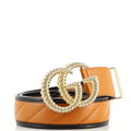 GUCCI GG MARMONT TORCHON QUILTED DIAGONAL QUILTED LEATHER BELT