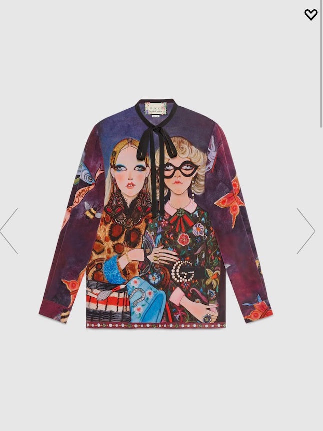 GUCCI UNSKILLED WORKER SILK SHIRT
