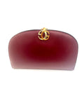 GUCCI VINTAGE CALFSKIN LEATHER WALLET IN WINE