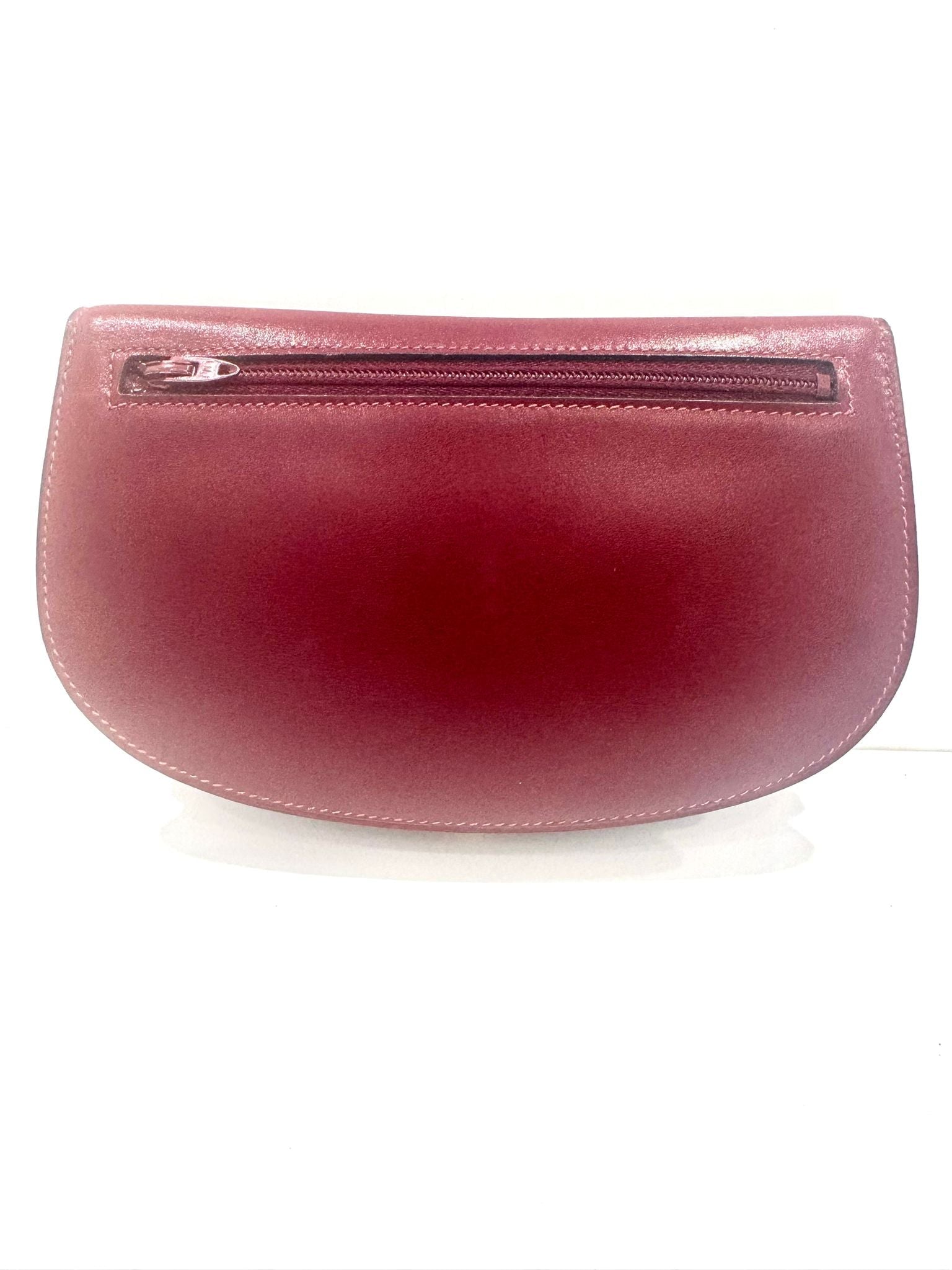 GUCCI VINTAGE CALFSKIN LEATHER WALLET IN WINE