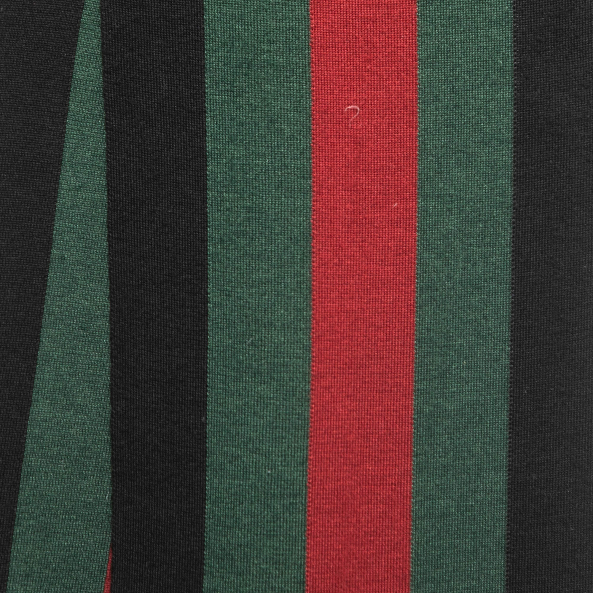 GUCCI SILK WOOL WEB KNIT SCARF