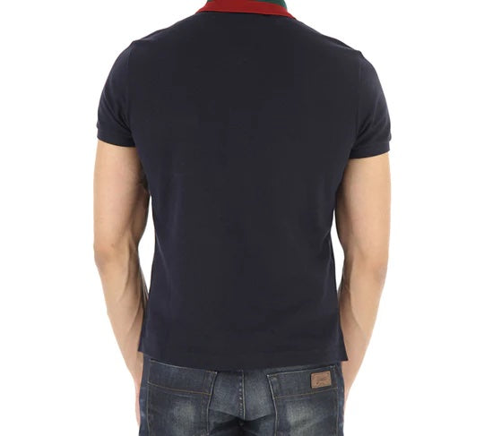 GUCCI WEB STRIPE TRIMMED POLO SHIRT