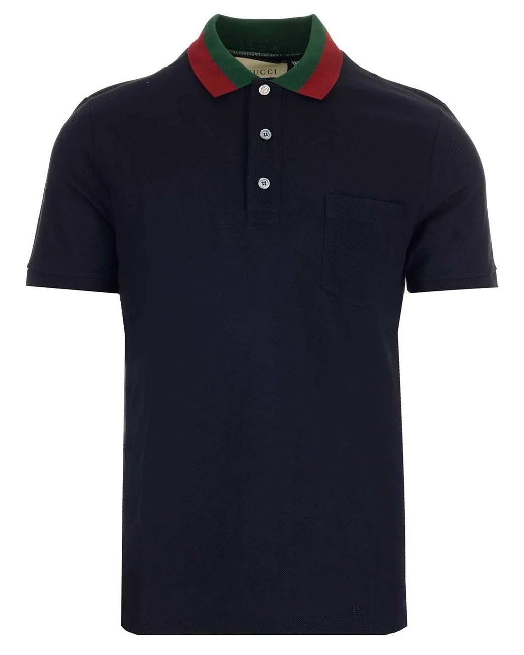 GUCCI WEB STRIPE TRIMMED POLO SHIRT