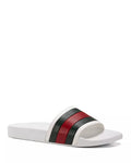 GUCCI WEB STRIPE SIGNATURE MEN'S SLIDES