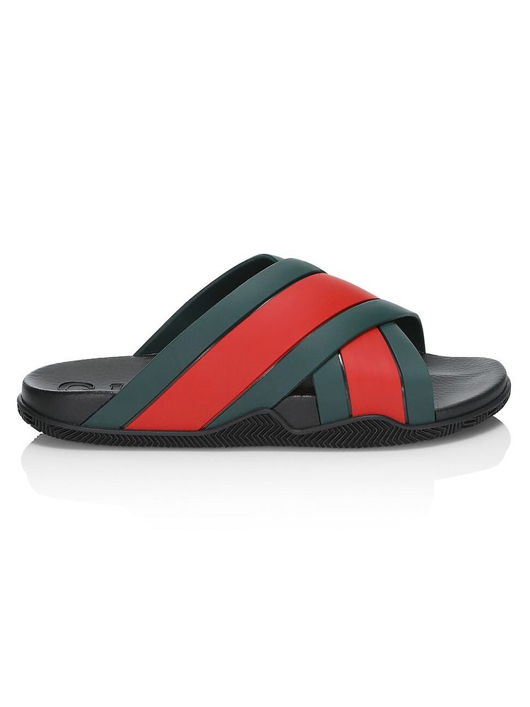 GUCCI WEB PANELED SLIDES