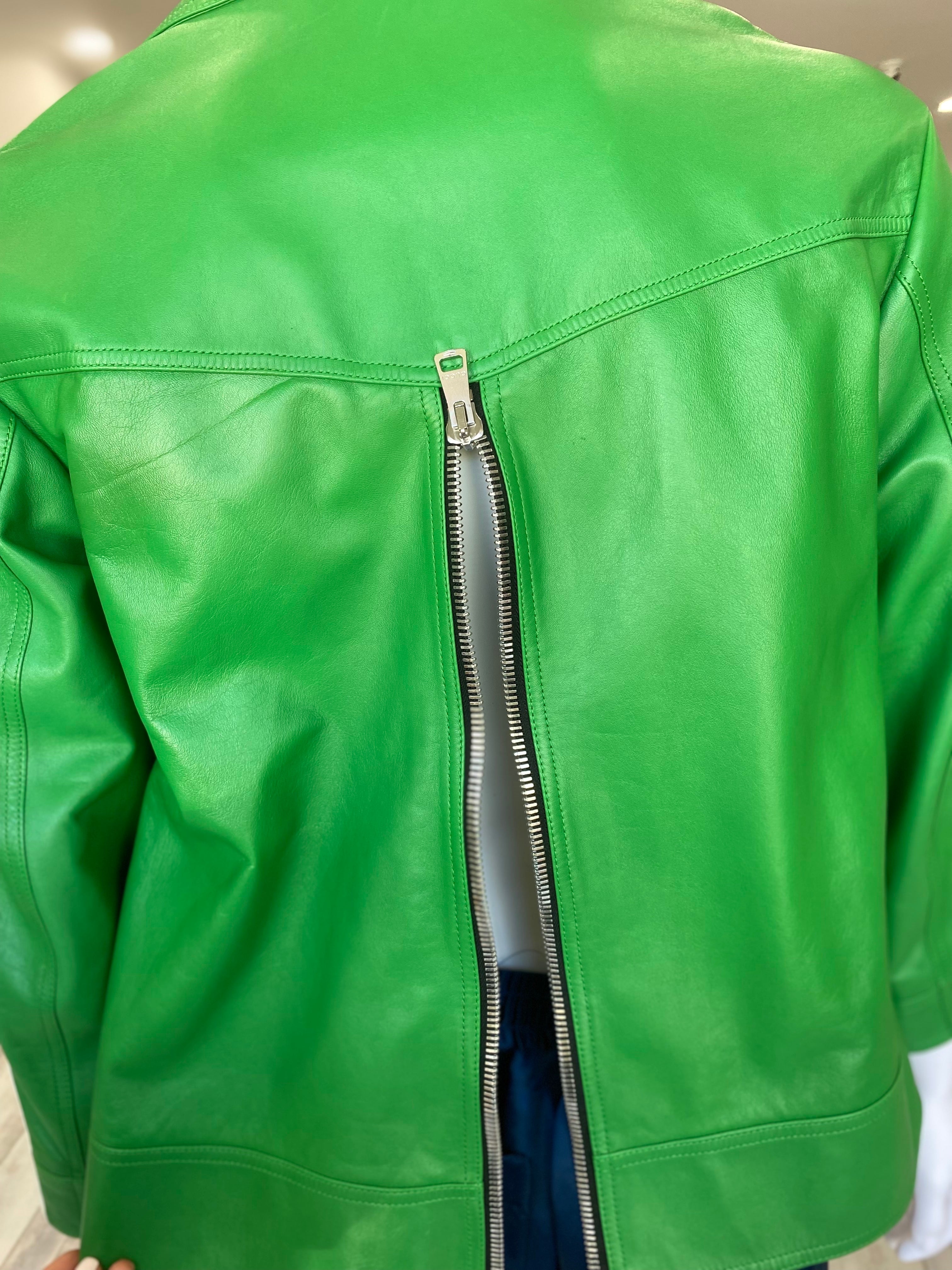 GUCCI X ADIDAS MEN'S LEATHER BIKER JACKET
