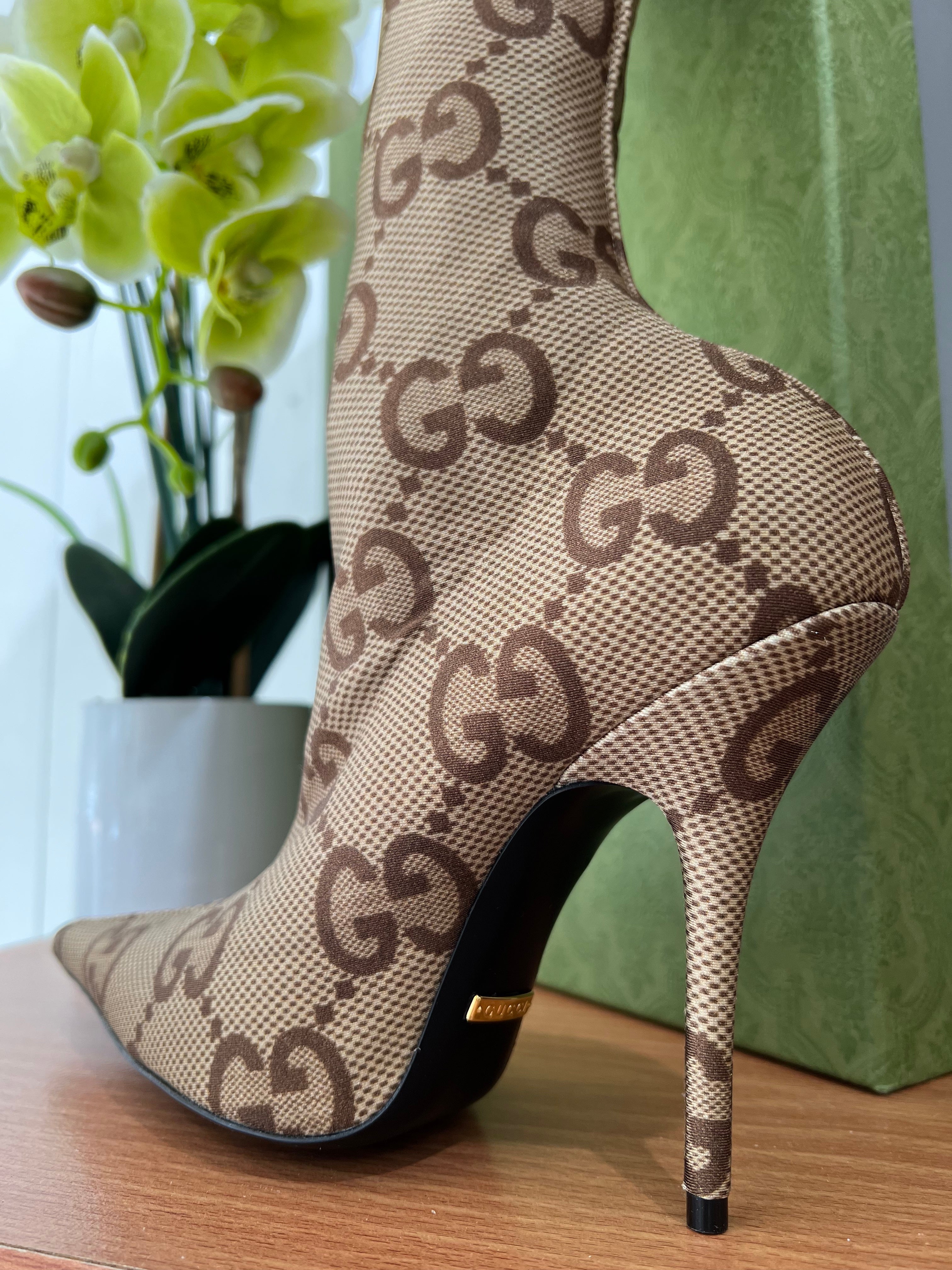 GUCCI GG THE HACKER PROJECT KNIFE KNEE HIGH BOOTS