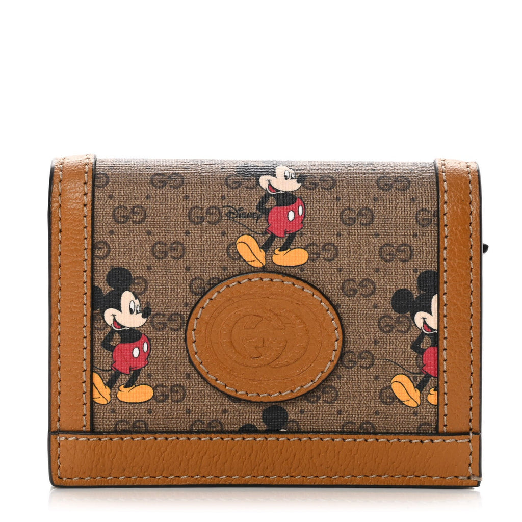 GUCCI X DISNEY GG SUPREME MONOGRAM MICKEY MOUSE MINI WALLET