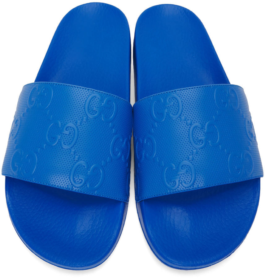 GUCCI GG DEMETRA MEN'S SLIDE SANDALS
