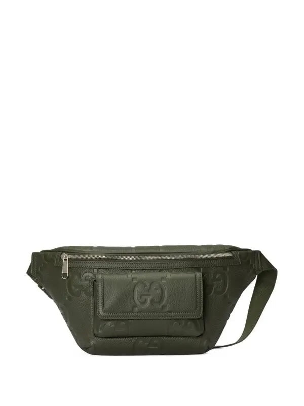 GUCCI JUMBO GG MONOGRAM EMBOSSED CALFSKIN BUM BAG