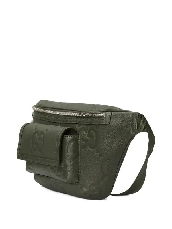 GUCCI JUMBO GG MONOGRAM EMBOSSED CALFSKIN BUM BAG