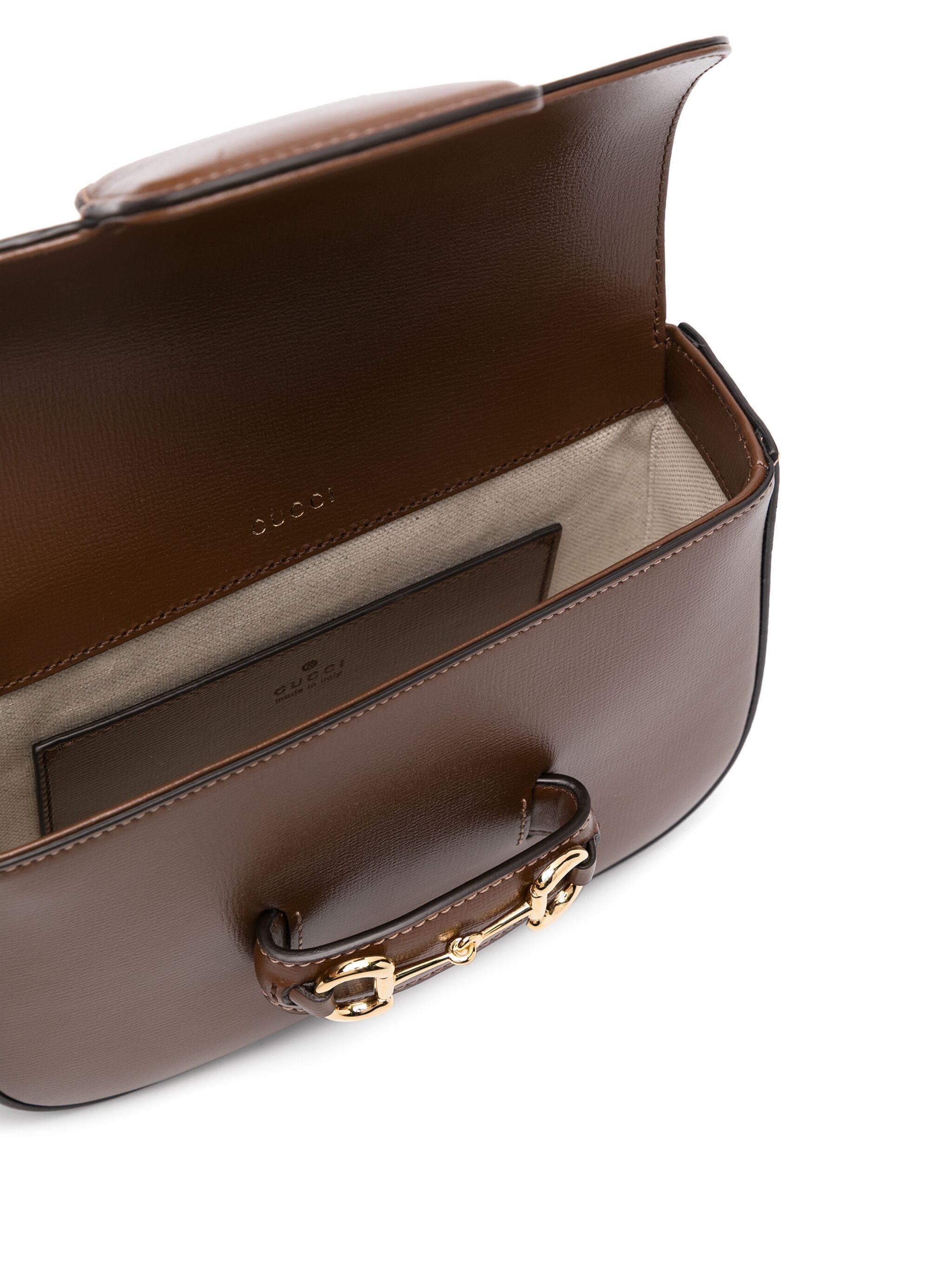 GUCCI CALFSKIN LEATHER HORSEBIT 1955 MINI CROSSBODY BAG