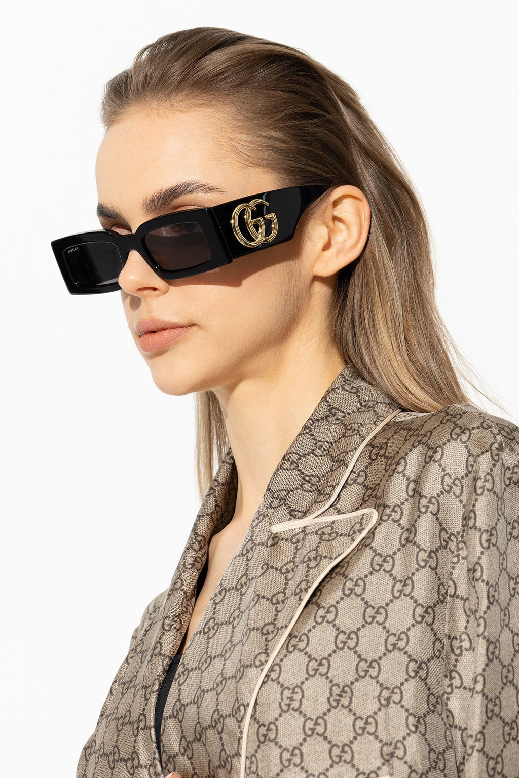 GUCCI RECTANGLE FRAME SUNGLASSES