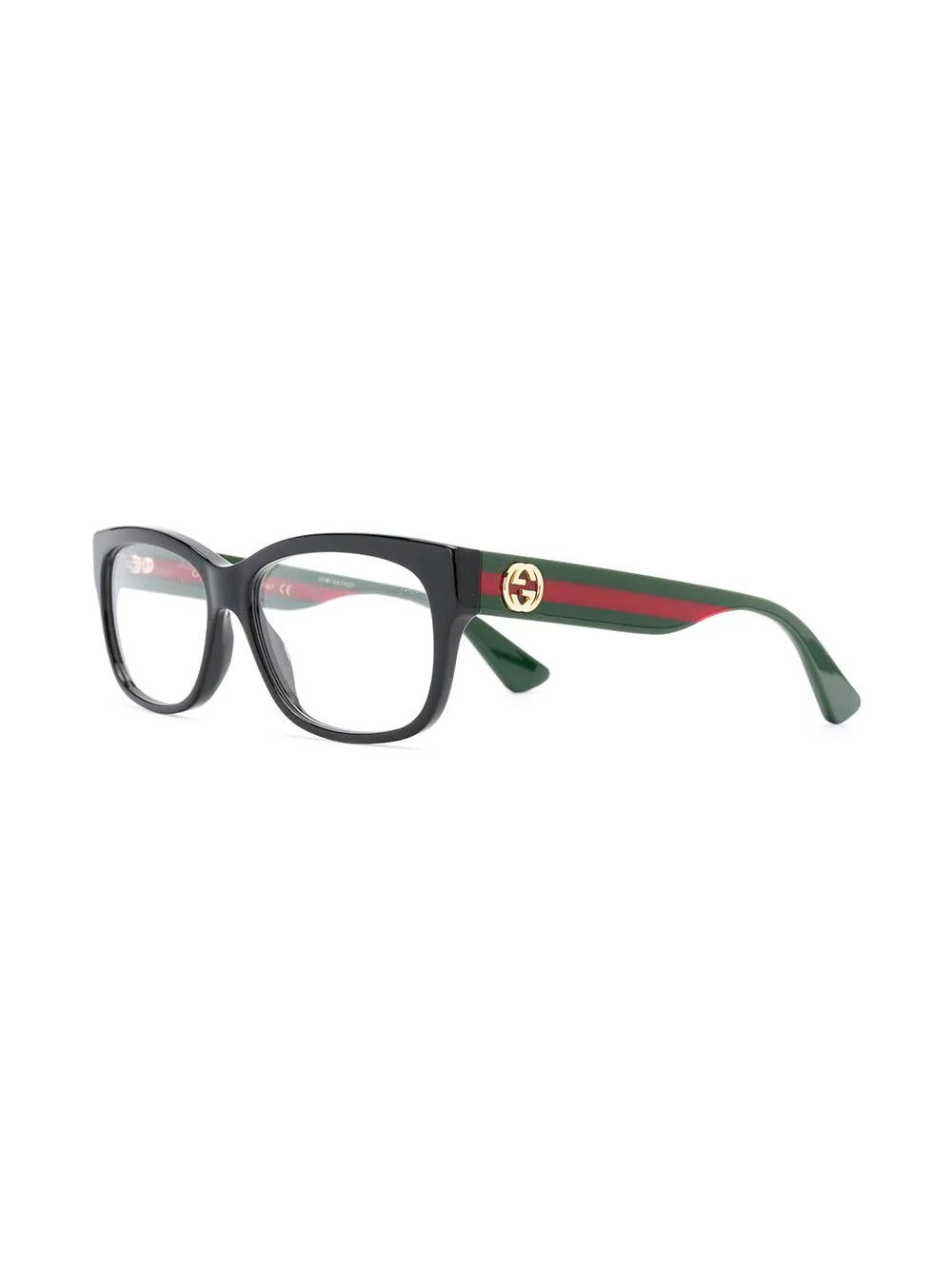 GUCCI GG WEB RECTANGULAR FRAME GLASSES