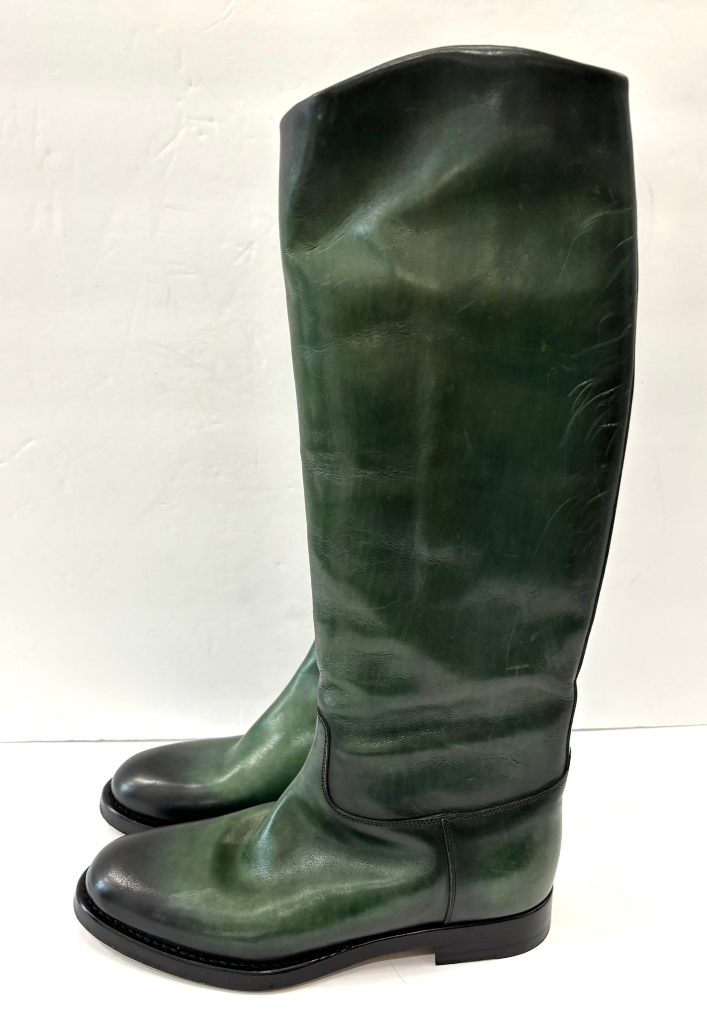 GUCCI BETIS GLAMOUR WEB RIDING BOOTS