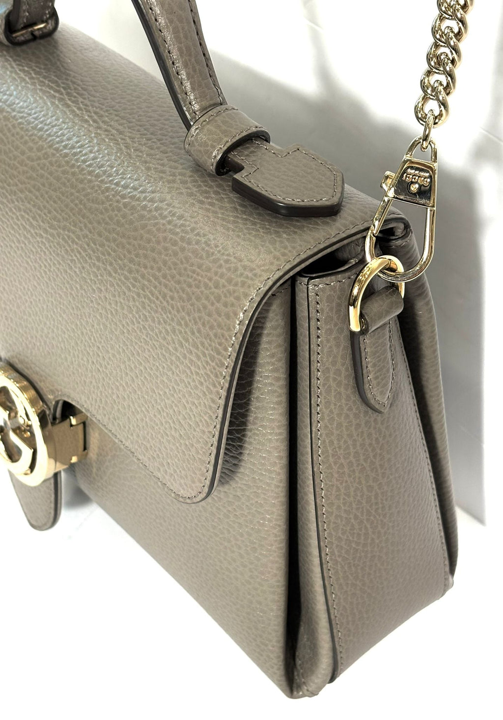 GUCCI DOLLAR CALFSKIN INTERLOCKING G TOP HANDLE SHOULDER BAG