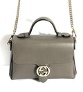 GUCCI DOLLAR CALFSKIN INTERLOCKING G TOP HANDLE SHOULDER BAG