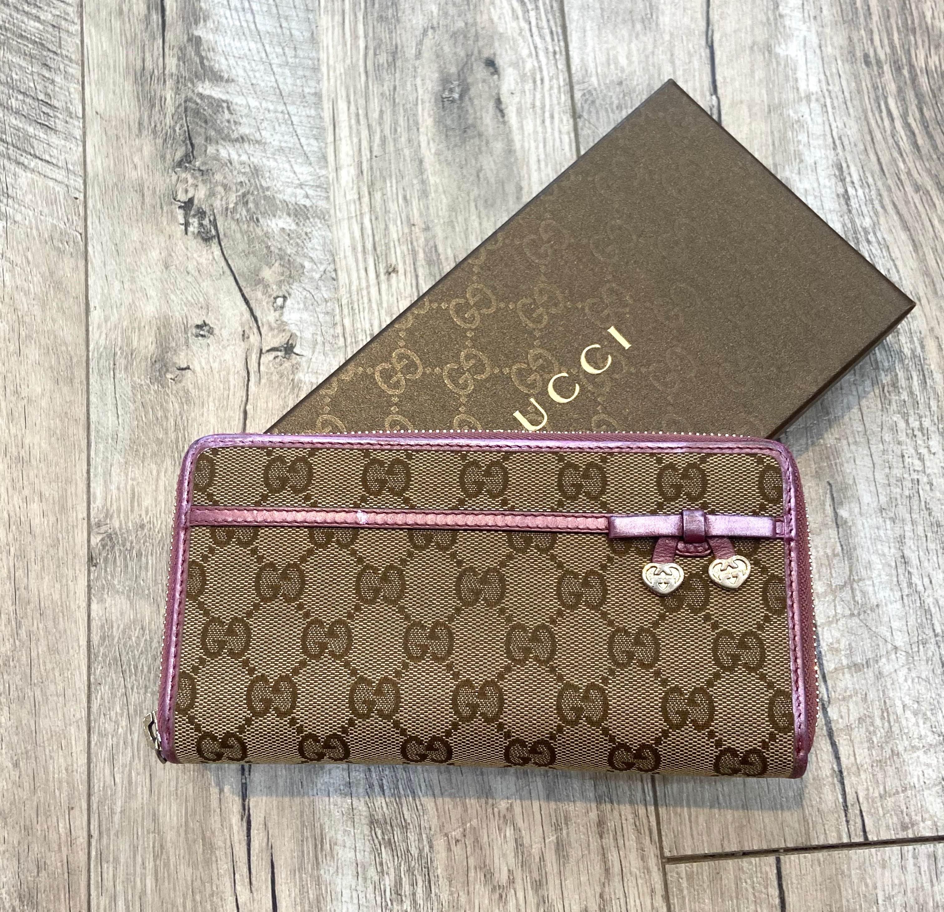 GUCCI GG MONOGRAM CANVAS ZIPPY WALLET