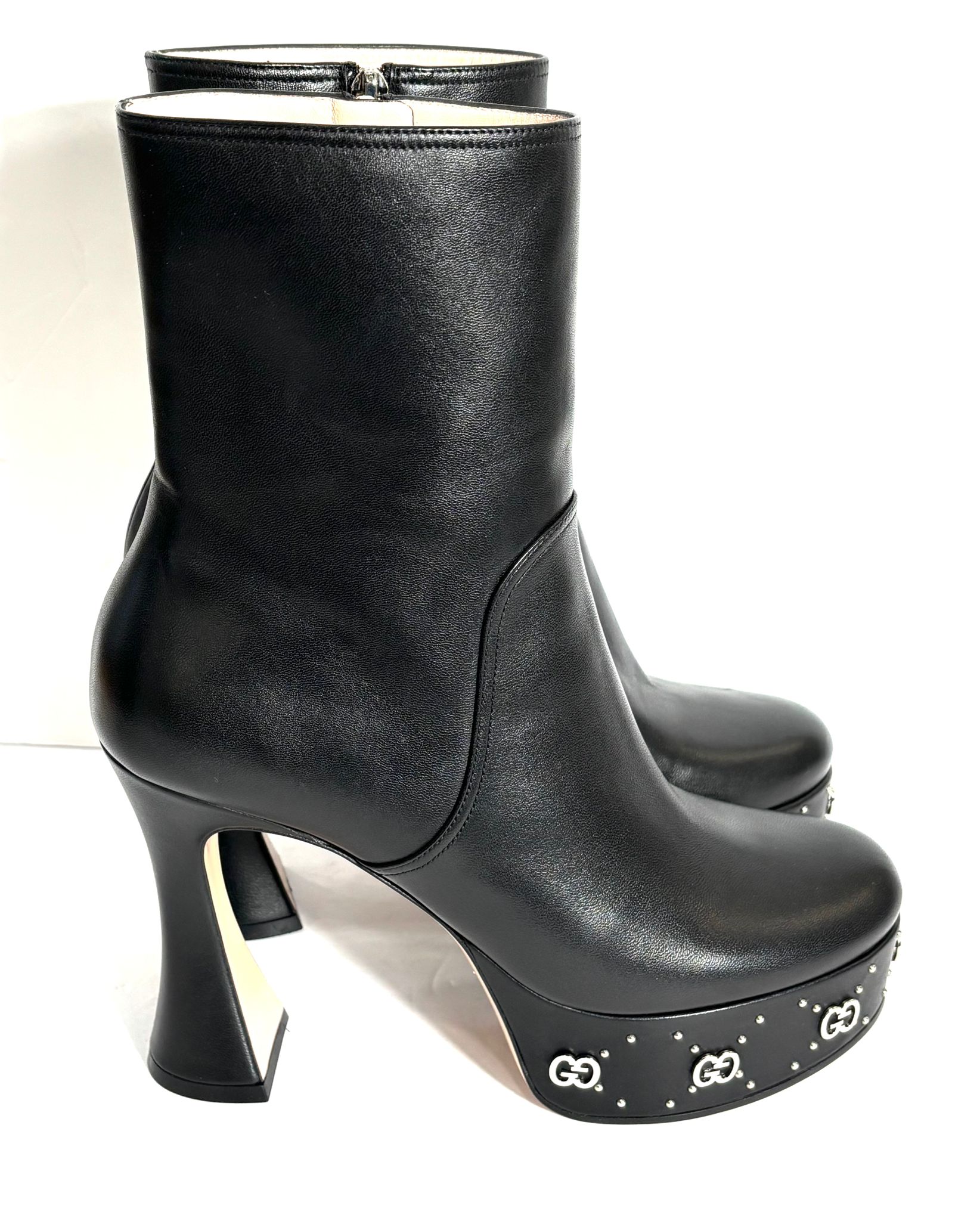 GUCCI GG LEATHER BOOTS