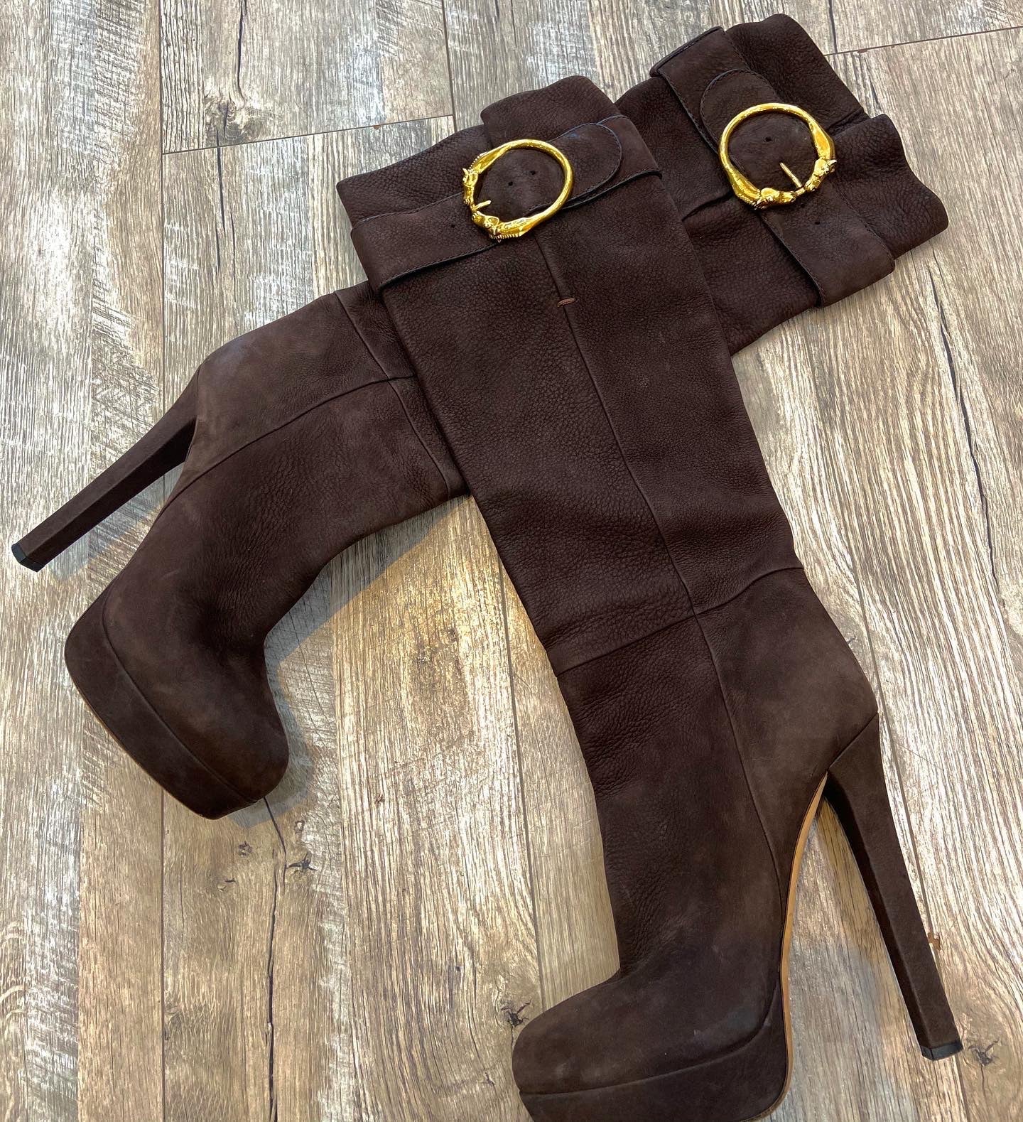 GUCCI JOSEPHINE PLATFORM KNEE-HIGH BOOTS